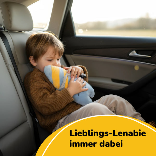 Lenabo Starter Kit mit Lenabie Nalu (Surfboard) und Smart Speaker – Perfekt für unterwegs: Lieblings-Lenabie immer dabei. Herausnehmbarer Smart Speaker mit ca. 60 Minuten Spielzeit für Hörspiele, Einschlaf-Melodien, Weißes Rauschen und Lerninhalte – ideal für entspannte Autofahrten, Ausflüge und Reisen mit Kindern